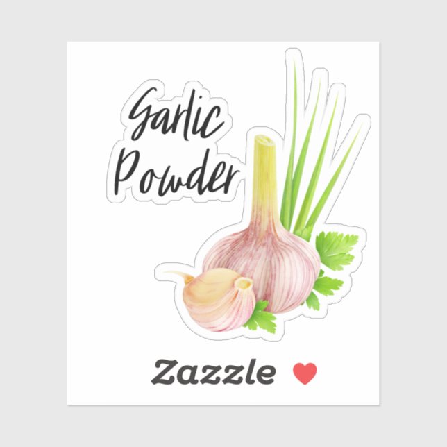 Sticker en poudre d'ail (Feuille)