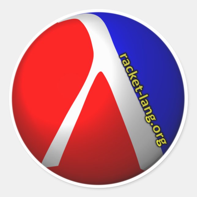 Sticker en raquette avec URL (Devant)