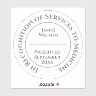 Sticker En reconnaissance des services rendus à la médecin