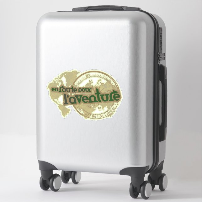 Sticker En route pour l'aventure (Sur valise)