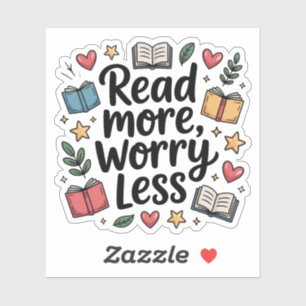Sticker En Savoir Plus Inquiète Moins Doodle Book Lover