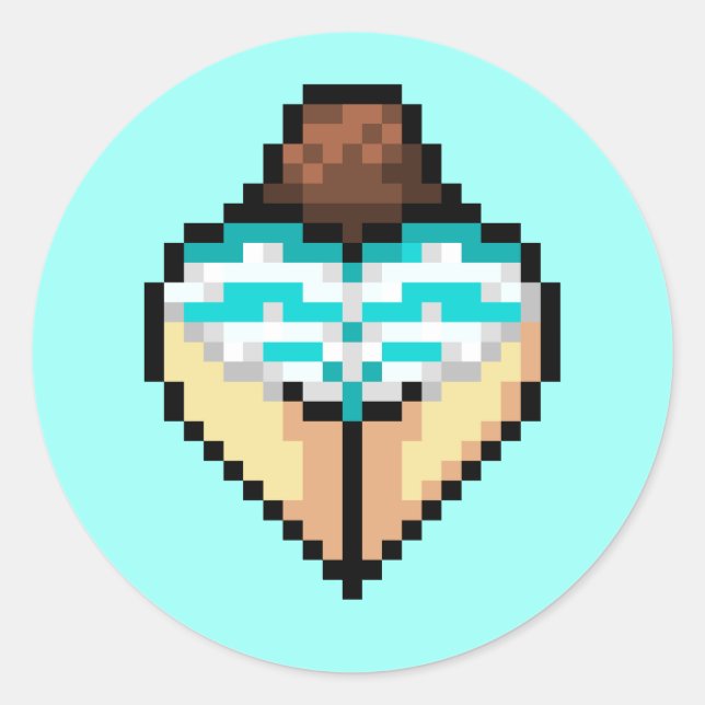 Sticker en shimapan bleu ciel (Devant)