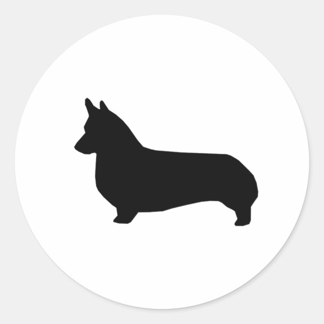 Sticker en silhouette Corgi - design de corgi mign (Devant)