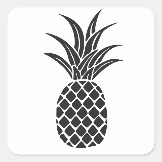 Sticker en silhouette d'ananas (Devant)