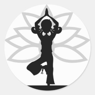 Sticker en silhouette de Yoga simple