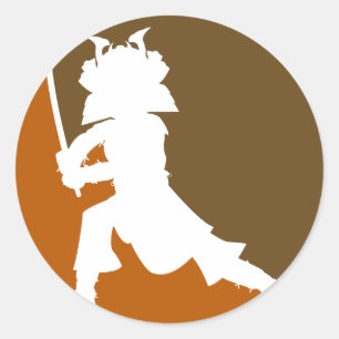 Sticker en silhouette du guerrier de Samurai