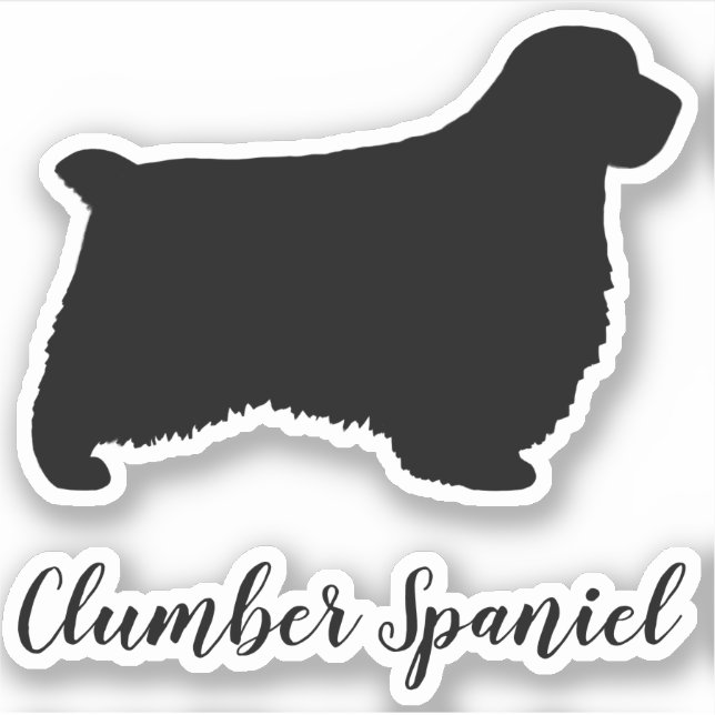 Sticker en silhouette en vinyle de race de chien e (Devant)