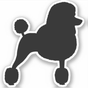 Sticker en silhouette en vinyle pour chien de cani