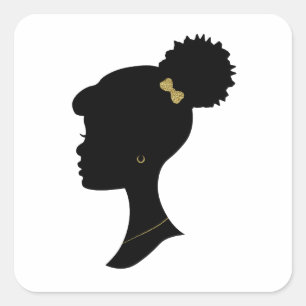 Sticker en silhouette pour fille noire