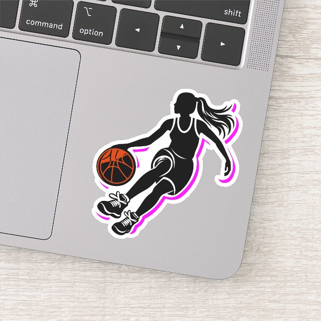 Sticker en silhouette pour filles de basket-ball (Détail)