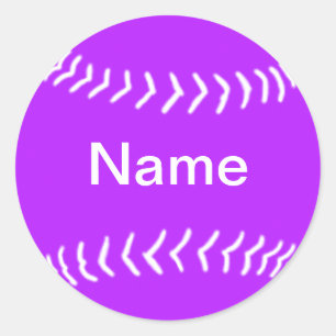 Sticker en silhouette Softball violet