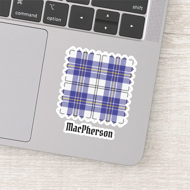 Sticker en tatan bleu Clan MacPherson (Détail)