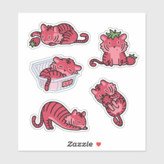 Sticker en Tigre de fraise