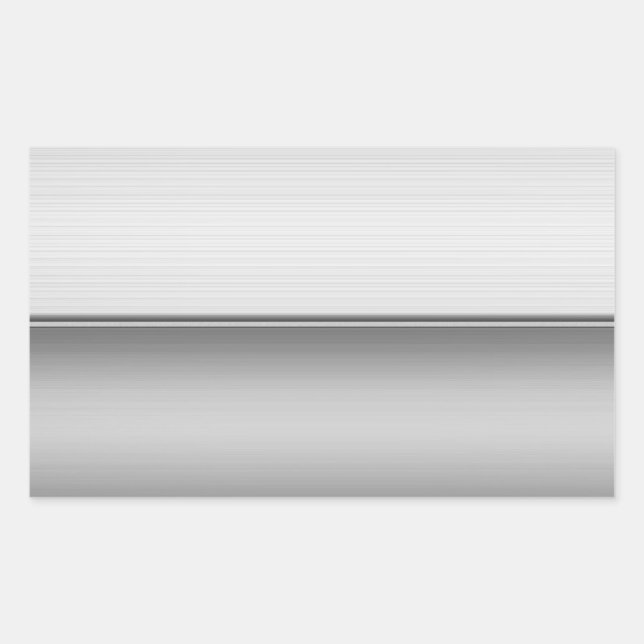 Sticker en tôle métallique lisse rectangle à deux  (Devant)