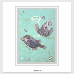 Sticker en valise de vinyle de 14 po x 14 po