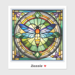 Sticker en verre à collier de libellule