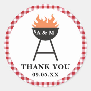Sticker En vichy BBQ Rouge Favoriser