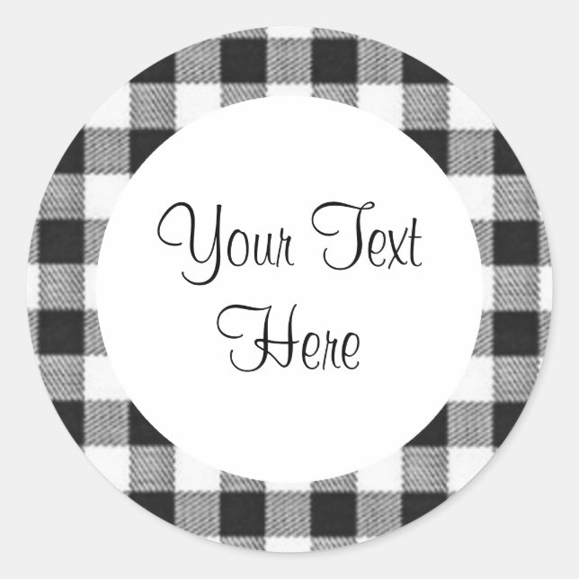 Sticker En vichy noir (Devant)