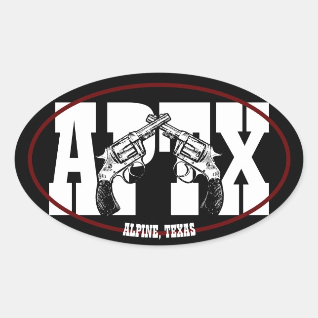 Sticker en vinyle alpin Texas Oval (Devant)