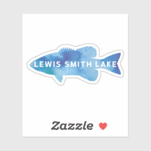 Sticker en vinyle basse couleur bleu de Smith Lake