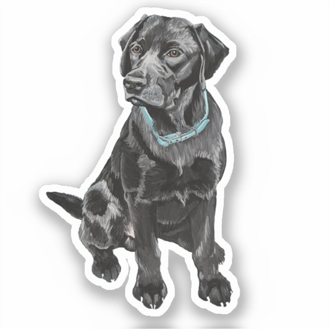 Sticker en vinyle Black Lab (Recto)