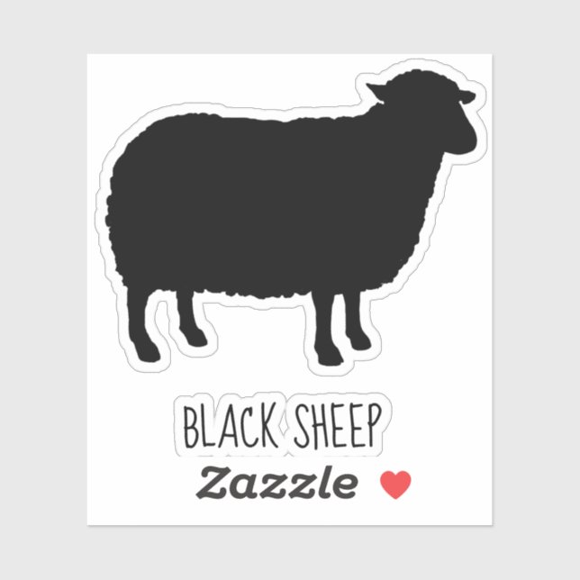Sticker en vinyle Cool de mouton noir (Feuille)