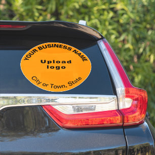 Sticker en vinyle couleur orange de l'entreprise
