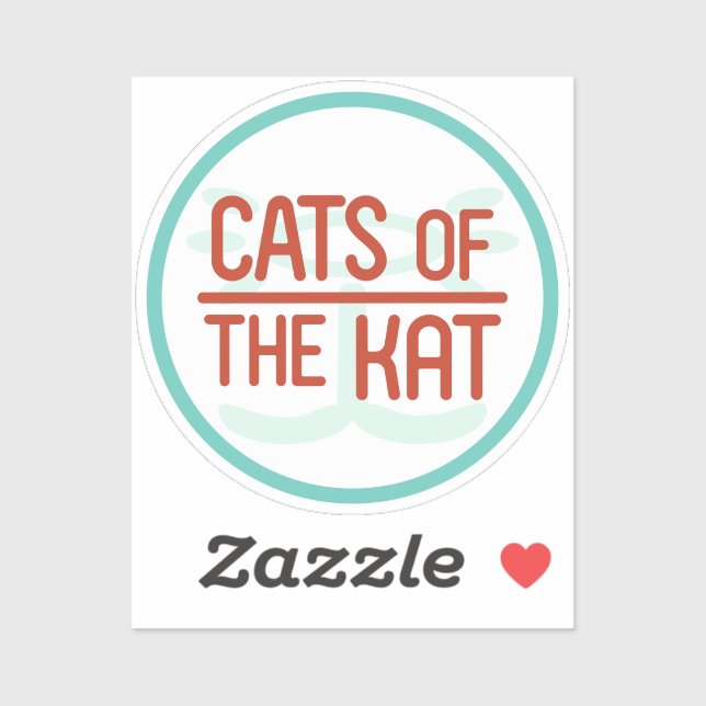 Sticker en vinyle coupé Catsofthekat (Feuille)