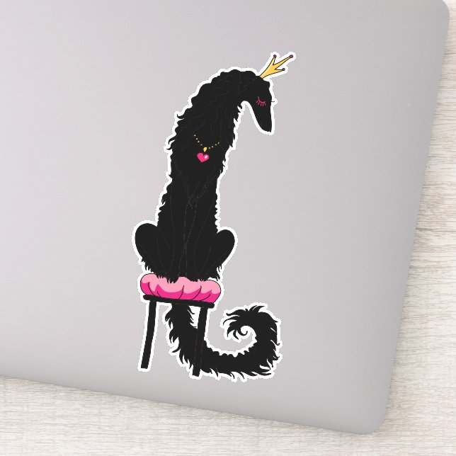 Sticker en vinyle coupé de la princesse noire Borz (Détail)