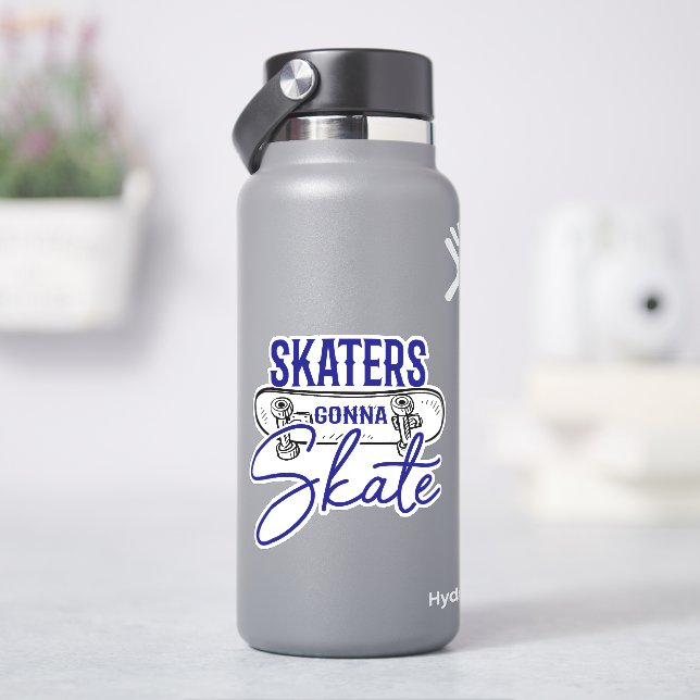 Sticker en vinyle coupé Kiss 4" Gonna Skateboard (HydroFlask)
