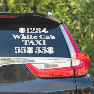 Sticker en vinyle coupé Personnaliser - Taxi privé