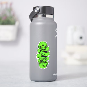 Sticker en vinyle coupé pour enfants cool Patinage