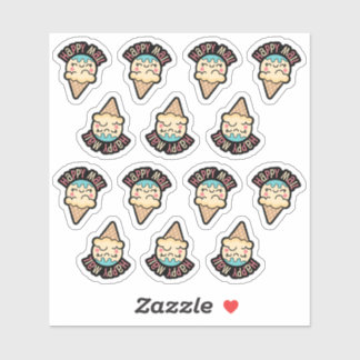 Sticker en vinyle coupé sur mesure à crème glacée