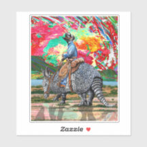 Sticker en vinyle coupé sur mesure Armadillo Cowbo