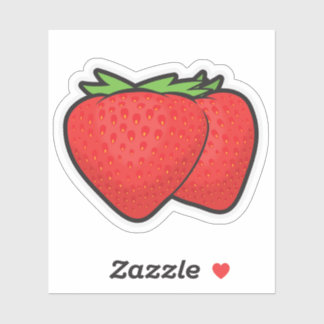 Sticker en vinyle coupé sur mesure de fraises