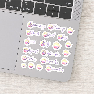 Sticker en vinyle coupé sur mesure du Mois de feu 