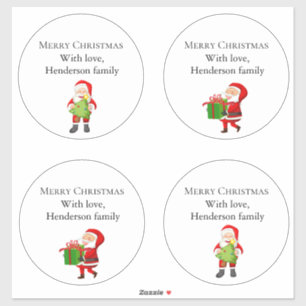 Sticker en vinyle coupé sur mesure du Père Noël