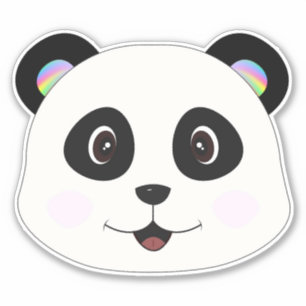 Sticker en vinyle Coupé sur mesure face Panda