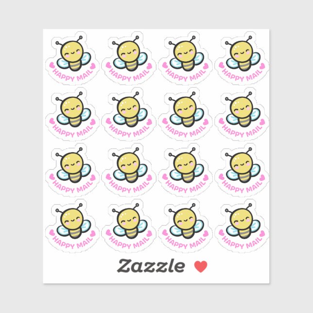 Sticker en vinyle coupé sur mesure pour l'abeille  (Feuille)