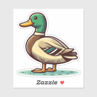 Sticker en vinyle coupé sur mesure pour le canard