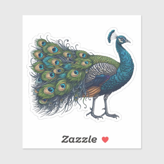 Sticker en vinyle coupé sur mesure pour oiseau de  (Feuille)