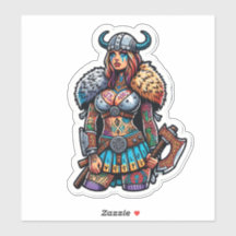 Sticker en vinyle coupé sur mesure : Warrior Woman