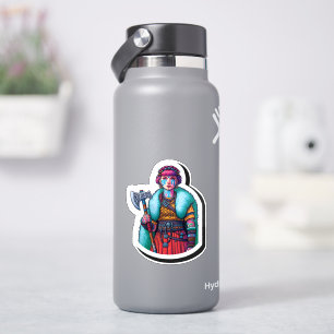 Sticker en vinyle coupé sur mesure : Warrior Woman