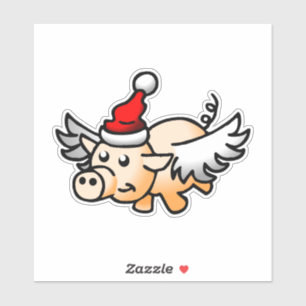 Sticker en vinyle cousu personnalisé de porc