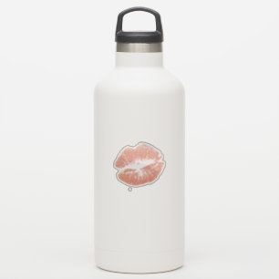 Sticker en vinyle cousu rose Kiss