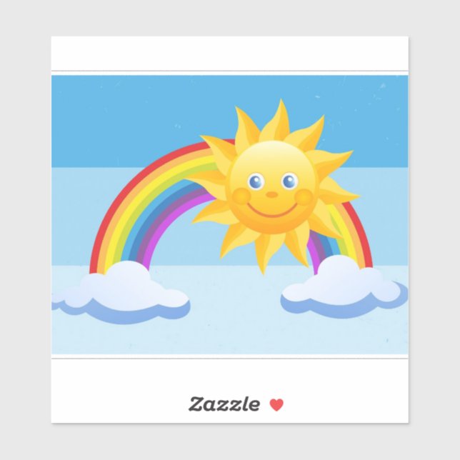 Sticker en vinyle cousu souriant (Feuille)