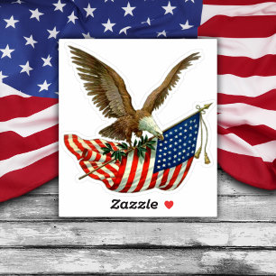 Sticker en vinyle d'aigle patriotique