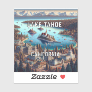 Sticker en vinyle de 3 pouces du lac Tahoe Califor