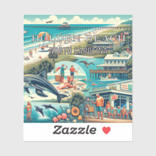 Sticker en vinyle de 3 pouces Holden Beach Carolin
