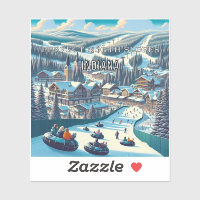 Sticker en vinyle de 3 pouces Indiana Parfait Nort (Feuille)